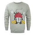 Grey - Front - Junk Food Mens Bent Over Mickey Mouse Marl Sweatshirt