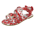 Red-White - Back - Disney Girls Emilia Minnie Mouse Sandals