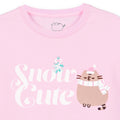 Pink - Side - Pusheen Girls Christmas T-Shirt