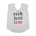 White - Front - Womens-Ladies Reckless Love Vest Top