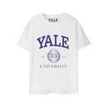 White - Front - Yale Unisex Adult Logo Short-Sleeved T-Shirt