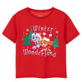 Red - Front - Paw Patrol Girls Winter Wonderland T-Shirt