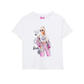 White - Front - Barbie Girls Doodle Barbie Pose T-Shirt