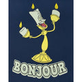 Navy Blue - Side - Beauty And The Beast Mens Bonjour T-Shirt