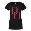 Black - Front - Daredevil Womens-Ladies Logo T-Shirt