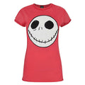 Red - Front - Nightmare Before Christmas Womens-Ladies Jack Skellington Reverse Seam T-Shirt