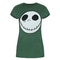 Green - Front - Nightmare Before Christmas Womens-Ladies Jack Skellington Reverse Seam T-Shirt
