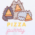 White - Side - Pusheen Girls Pizza Purrty Short-Sleeved T-Shirt