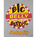 Grey - Back - Arrow Mens Big Belly Burger Hoodie