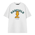 White - Front - Garfield Unisex Adult Collegiate Short-Sleeved T-Shirt