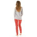 Red - Back - Friends Womens-Ladies Christmas Long Pyjama Set