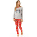 Red - Front - Friends Womens-Ladies Christmas Long Pyjama Set