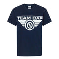 Blue - Front - Captain America Civil War Boys Team Cap T-Shirt