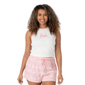 Pink-White - Lifestyle - Barbie Womens-Ladies Short Pyjama Set