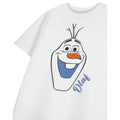 White - Side - Disney Girls Olaf Short-Sleeved T-Shirt