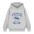 Grey Marl - Front - Lilo & Stitch Girls College Hoodie