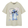 Oatmeal - Front - Lilo & Stitch Girls Stitch Short-Sleeved T-Shirt