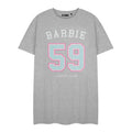 Grey Marl - Front - Barbie Womens-Ladies 59 Sports Club Short-Sleeved Nightdress