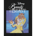 Black - Side - Beauty And The Beast Womens-Ladies Short-Sleeved Crop T-Shirt