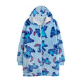 Blue - Front - Lilo & Stitch Girls Full Zip Hoodie Blanket