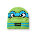 Green - Back - Teenage Mutant Ninja Turtles Boys Face Hat And Gloves Set