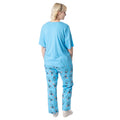 Blue - Back - Lilo & Stitch Womens-Ladies Short-Sleeved Pyjama Set