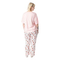 Pink - Back - Hello Kitty Womens-Ladies Short-Sleeved Pyjama Set