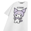 White - Side - Hello Kitty Womens-Ladies Kuromi Pastel Short-Sleeved T-Shirt