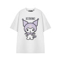 White - Front - Hello Kitty Womens-Ladies Kuromi Pastel Short-Sleeved T-Shirt