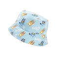 Blue-White - Side - Bluey Childrens-Kids Bucket Hat & Cap Set