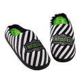 Black-White-Green - Front - Beetlejuice Unisex Adult Logo Mule Slippers