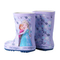 Purple - Back - Frozen Girls Elsa & Anna Wellington Boots