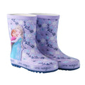 Purple - Side - Frozen Girls Elsa & Anna Wellington Boots