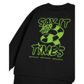 Black - Side - Beetlejuice Childrens-Kids Say It Three Times Sweatshirt