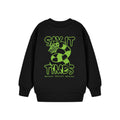 Black - Front - Beetlejuice Childrens-Kids Say It Three Times Sweatshirt