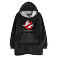 Black - Front - Ghostbusters Boys Logo Blanket Hoodie