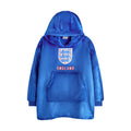 Blue - Front - England FA Boys Football Blanket Hoodie