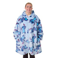 Blue - Front - Lilo & Stitch Womens-Ladies Stitch Full Zip Blanket Hoodie