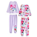 Purple - Front - Squishmallows Girls Characters Long-Sleeved Long Pyjama Set (Pack of 2)