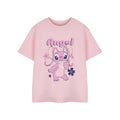 Pink - Front - Lilo & Stitch Girls Angel Short-Sleeved T-Shirt