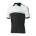 Black-White - Front - Island Green Mens Geometric UV Protection Golf Polo Shirt