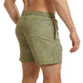 Khaki Green - Back - RIPT Essentials Mens Leaf Print Swim Shorts