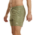 Khaki Green - Side - RIPT Essentials Mens Leaf Print Swim Shorts