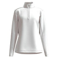 White - Front - Forelson Womens-Ladies Broadway Quarter Zip Golf Base Layer Top