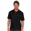 Black - Pack Shot - Lee Cooper Mens Pique Polo Shirt