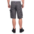 Grey - Back - Lee Cooper Mens Classic Cargo Shorts