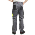 Grey-Black - Back - Lee Cooper Mens Reflective Holster Pocket Work Cargo Trousers