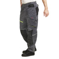 Grey-Black - Lifestyle - Lee Cooper Mens Reflective Holster Pocket Work Cargo Trousers