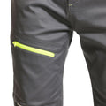 Grey-Black - Close up - Lee Cooper Mens Reflective Holster Pocket Work Cargo Trousers