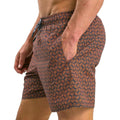 Orange - Lifestyle - RIPT Essentials Mens Swirl Print Swim Shorts